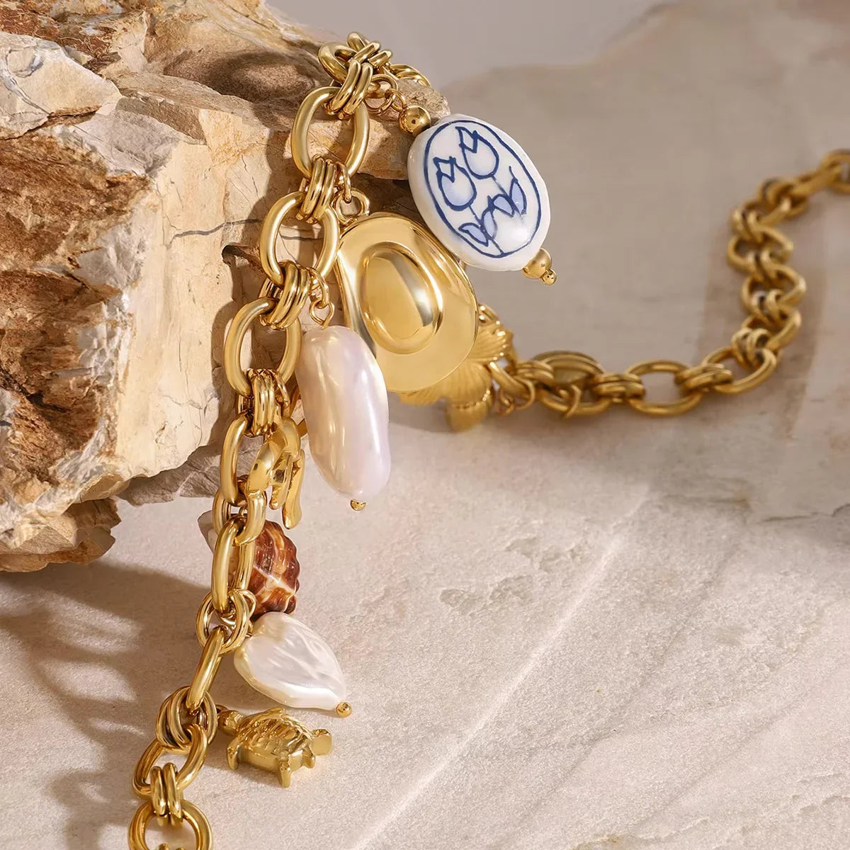 [Raffine]Wavecrest Ocean-Inspired Necklace