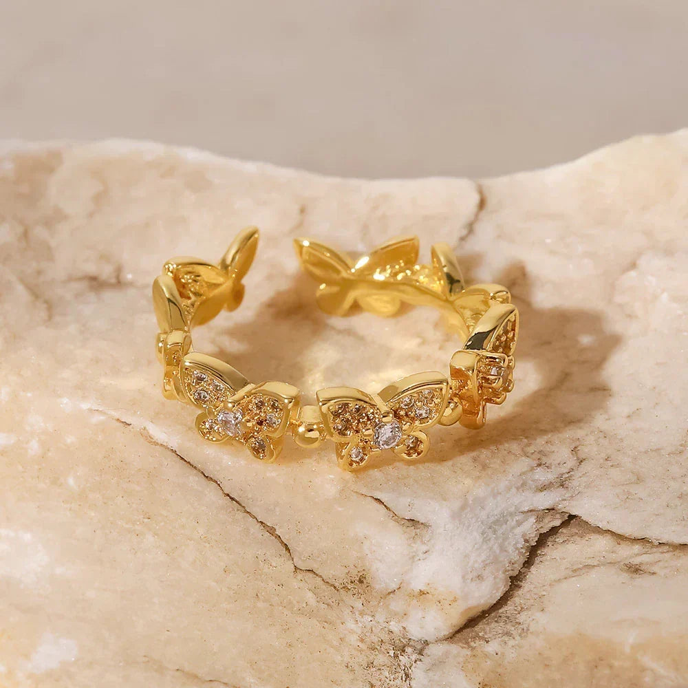 [Raffine]Colleen Butterfly Gold Ring