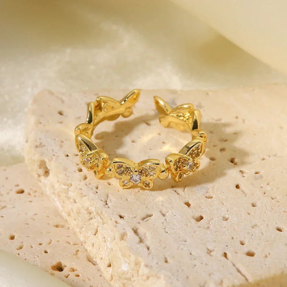 [Raffine]Colleen Butterfly Gold Ring