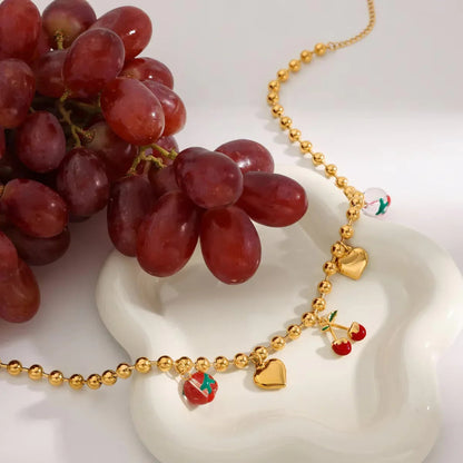 [Raffine]Kai Gold Cherry Necklace