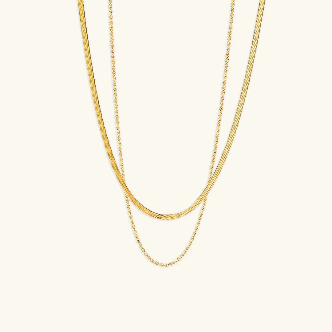 [Raffine]Hailey Layered Gold Chain Necklace