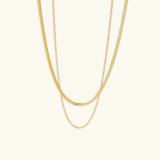 [Raffine]Hailey Layered Gold Chain Necklace