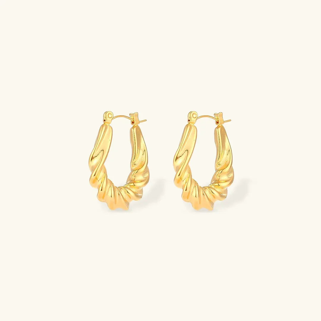 [Raffine]Adaline Twist Hoop Earrings