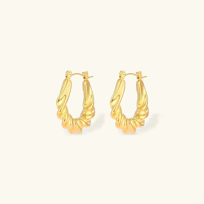 [Raffine]Adaline Twist Hoop Earrings