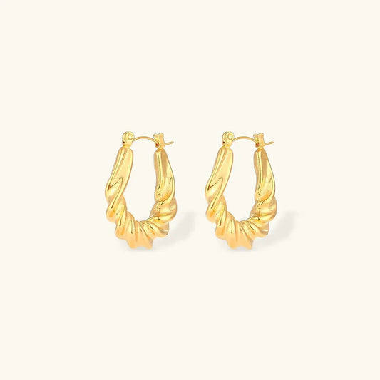 [Raffine]Adaline Twist Hoop Earrings