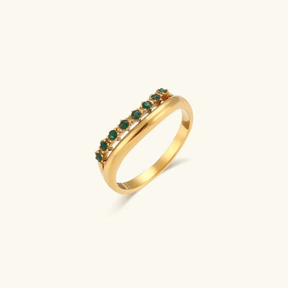 [Raffine]Adeline Diamond Simulant Gold Ring