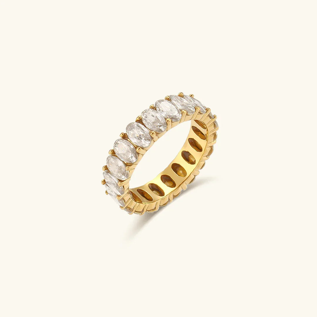 [Raffine]Antoinette Diamond Simulant Gold Ring