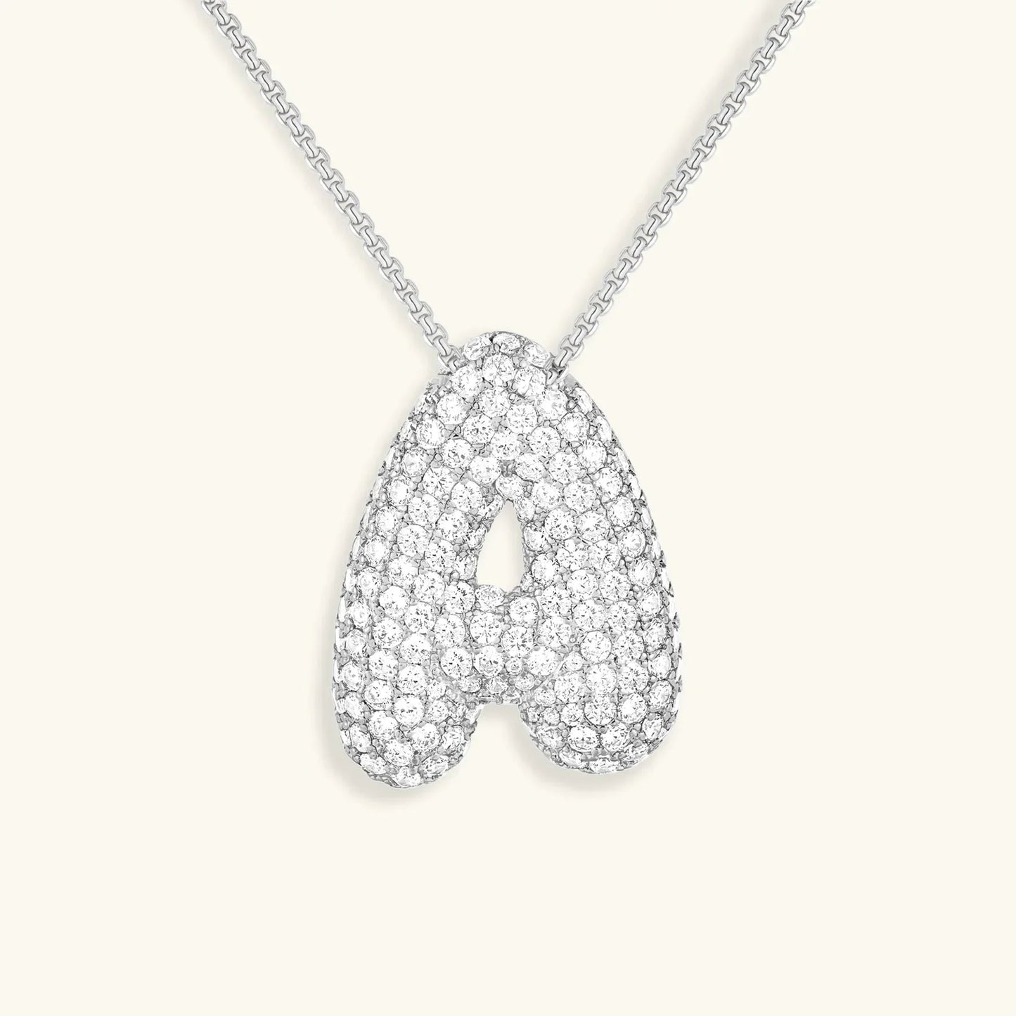 [Raffine]Bubble Initial Diamond Necklace