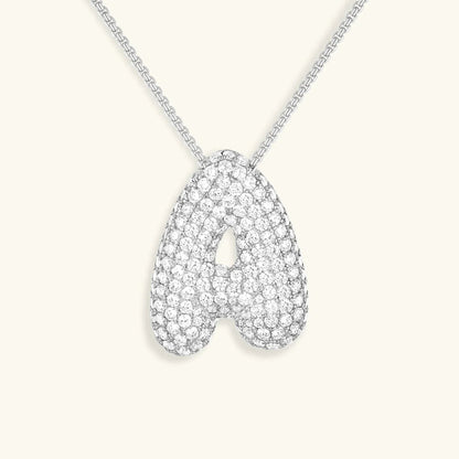 [Raffine]Bubble Initial Diamond Necklace