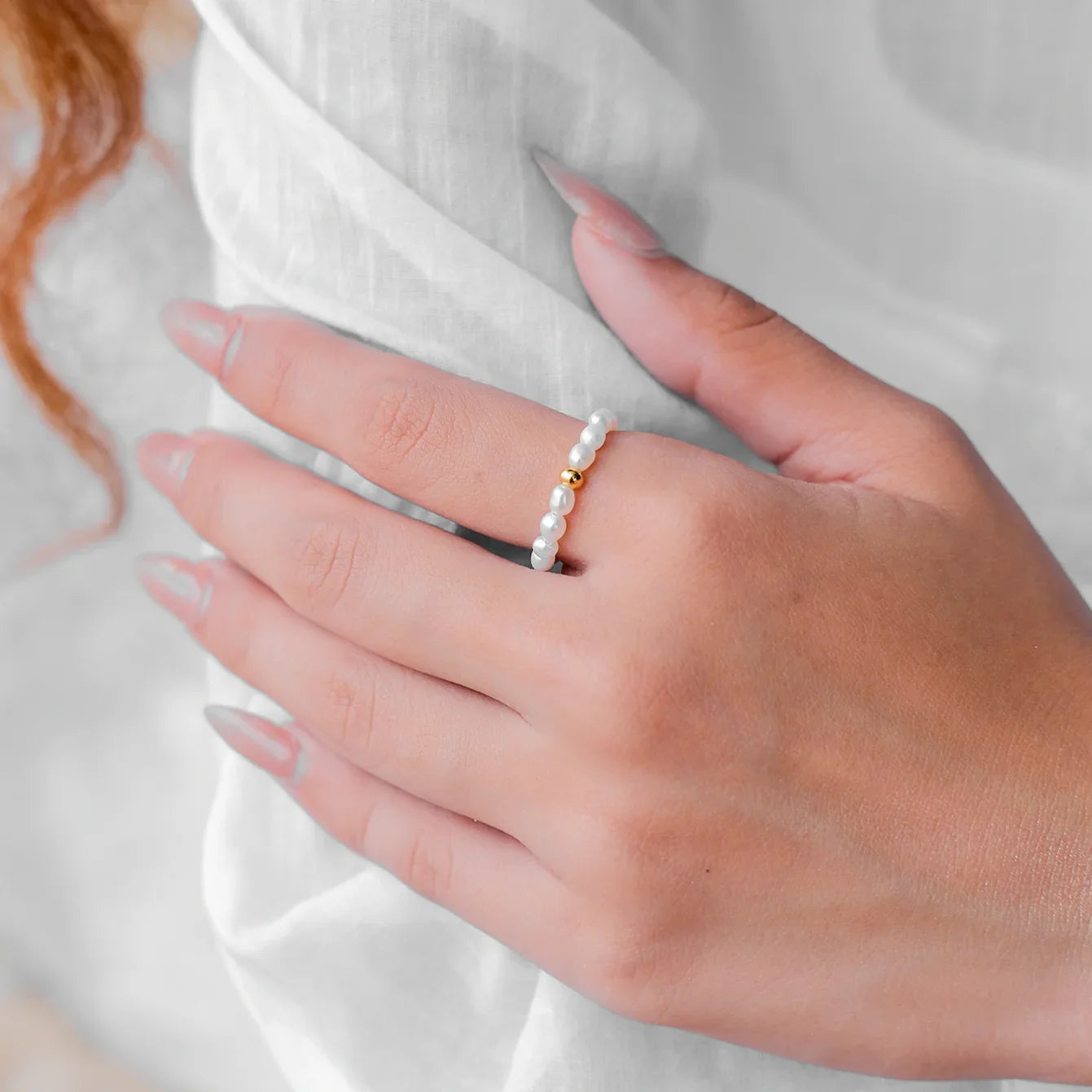 [Raffine]Aurora Pearl Band Ring