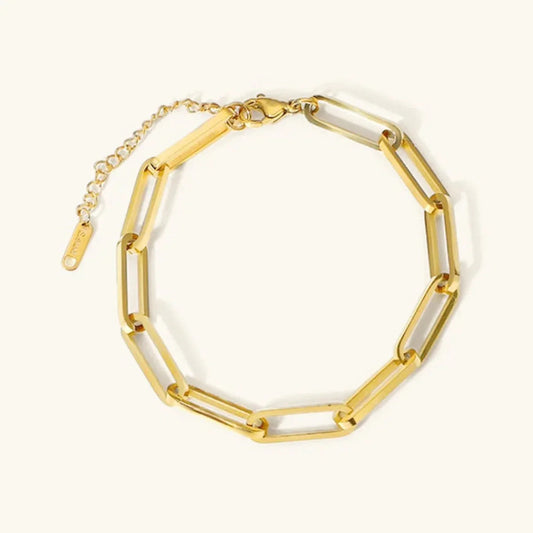 [Raffine]Asta Gold Paperclip Chain Bracelet