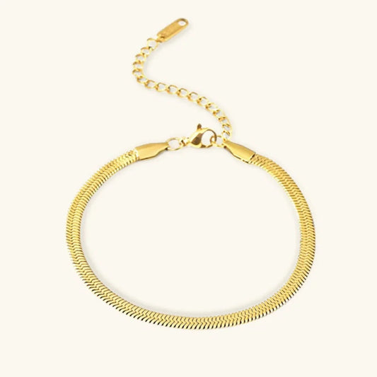 [Raffine]Ellaine Gold Herringbone Bracelet