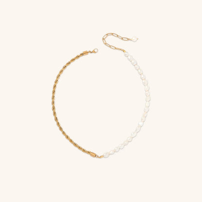 [Raffine]Dualia Gold Pearl Necklace