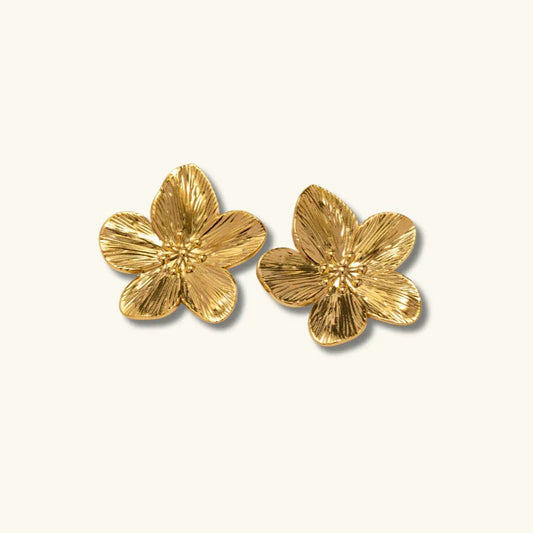 [Raffine]Allysa Flower Gold Earrings