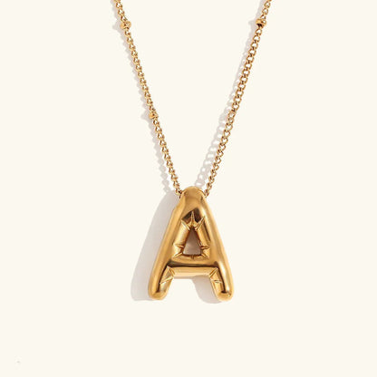 [Raffine]Balloon Gold Initial Necklace
