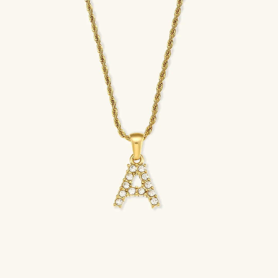 [Raffine]Maeve Letter Initial Diamond Necklace