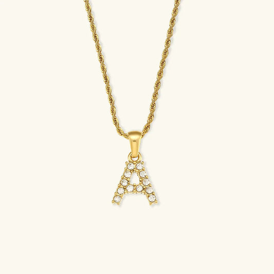 [Raffine]Maeve Letter Initial Diamond Necklace