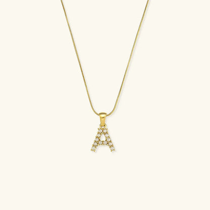 [Raffine]Augustine Initial Letter Pearl Necklace