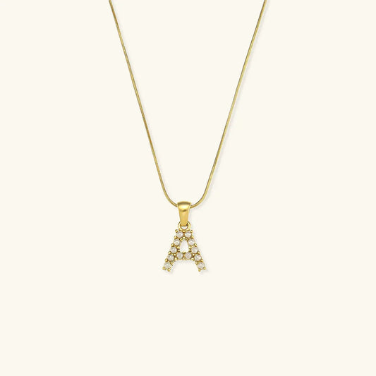[Raffine]Augustine Initial Letter Pearl Necklace