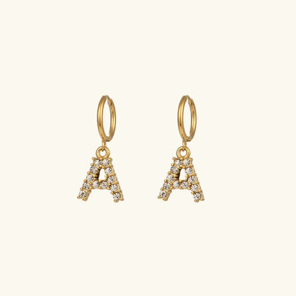 [Raffine]Wilhemina Initial Letter Earrings