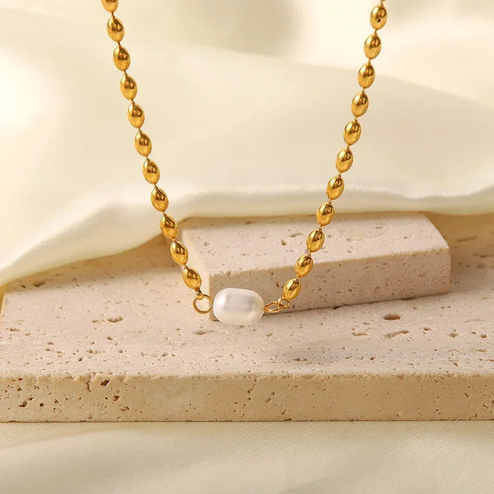 [Raffine]Neptune Freshwater Pearl Necklace