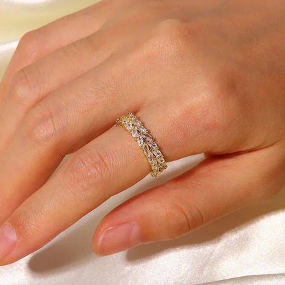 [Raffine]Clarisse Patterned Gold Ring
