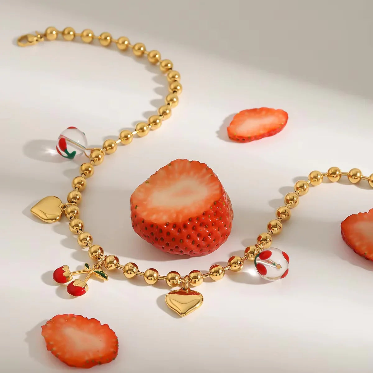 [Raffine]Kai Gold Cherry Necklace