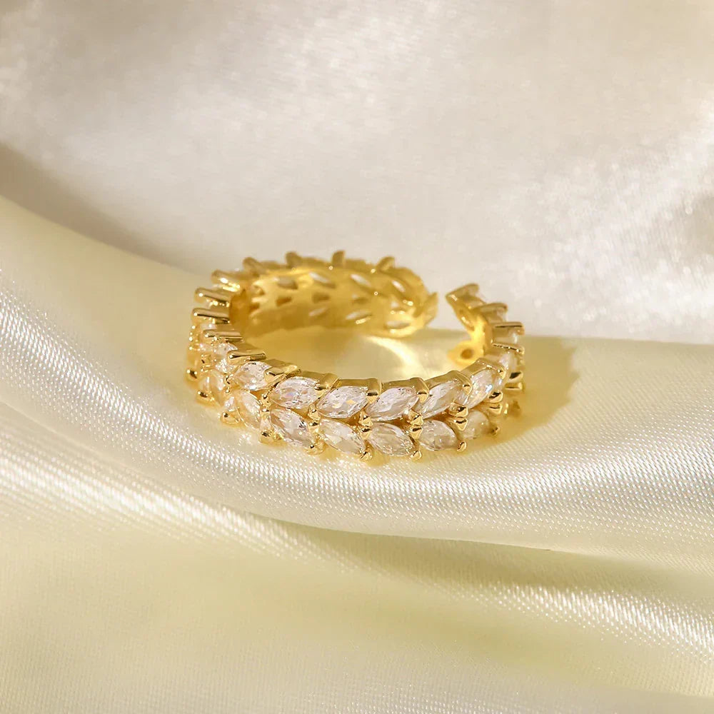 [Raffine]Clarisse Patterned Gold Ring