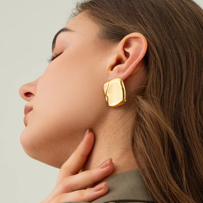[Raffine]Poppy Gold Earrings