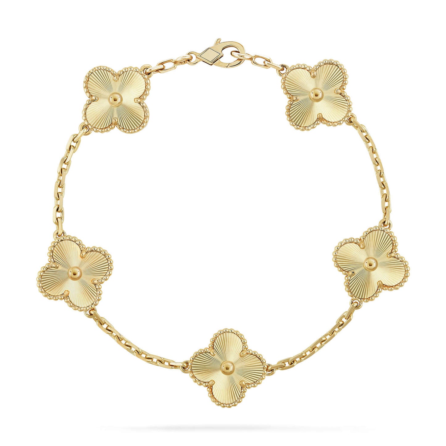 [Raffine]CLOVER 5 FLOWERS LASER BRACELET