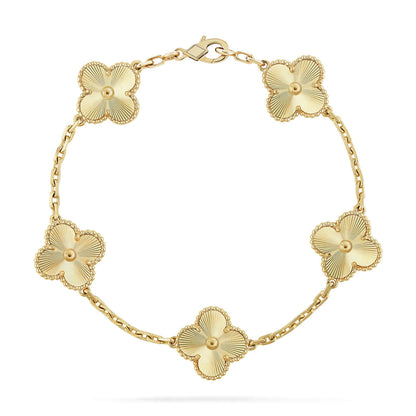 [Raffine]CLOVER 5 FLOWERS LASER BRACELET