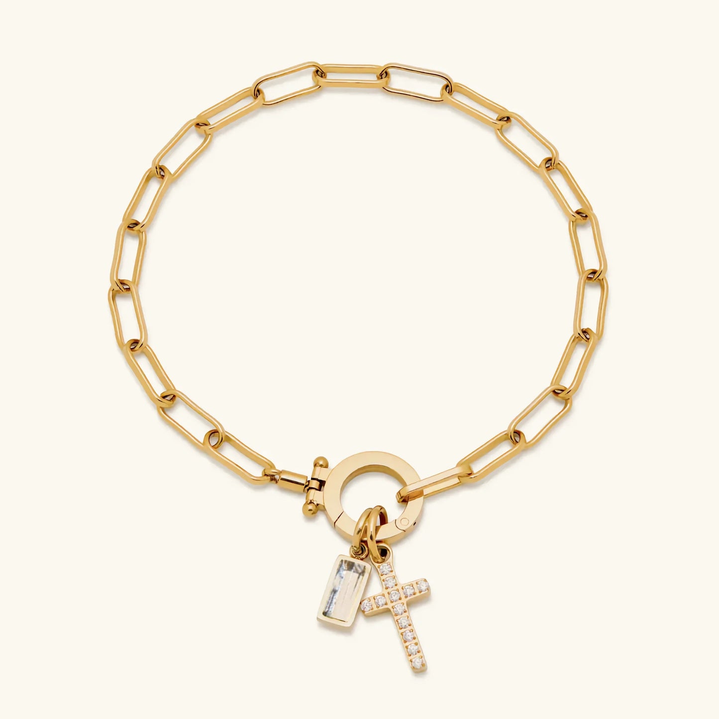 [Raffine]Annabella Birthstone Cross Bracelet