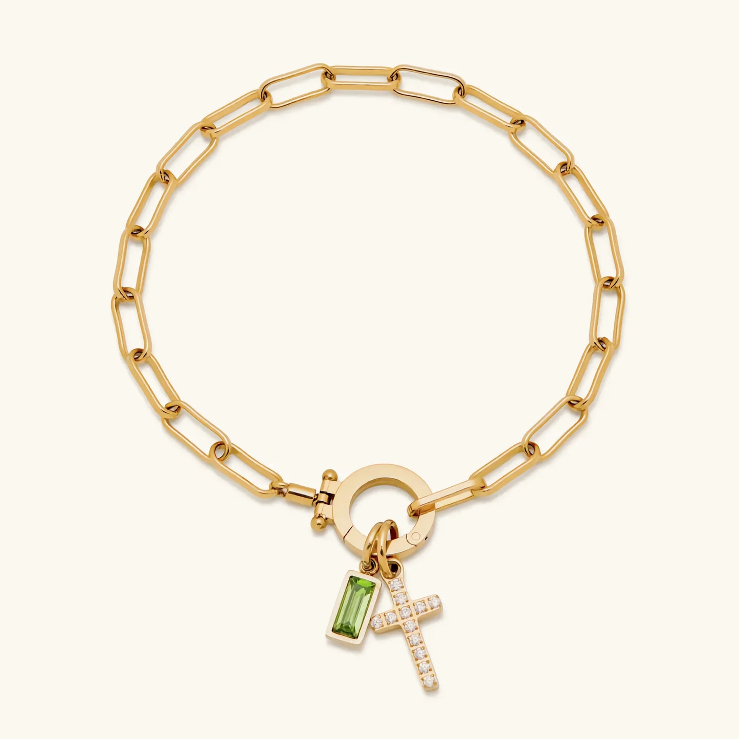 [Raffine]Annabella Birthstone Cross Bracelet