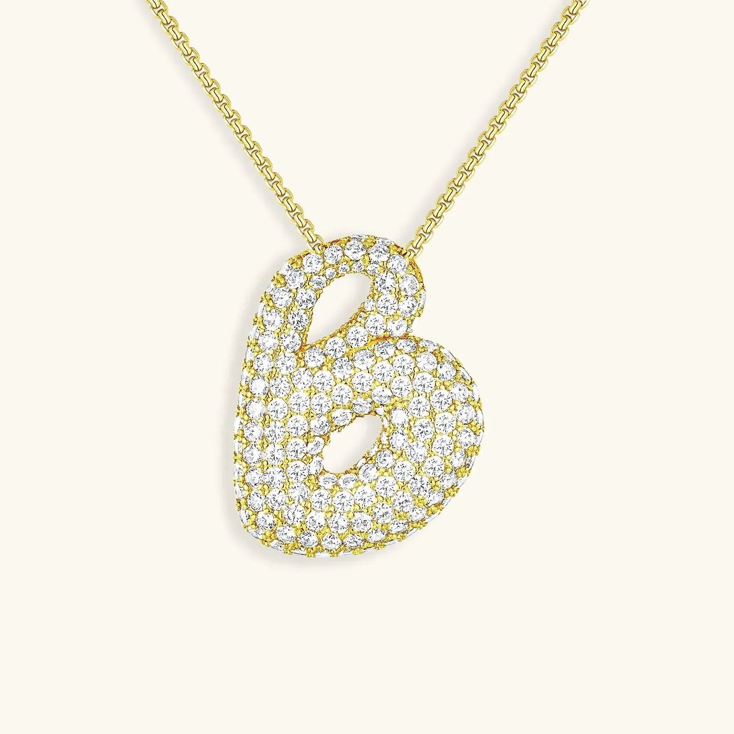[Raffine]Bubble Initial Diamond Necklace