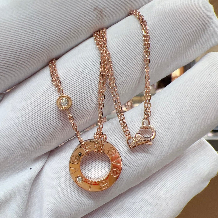 [Raffine] COLLAR DE AMOR 16MM 2 DIAMANTES