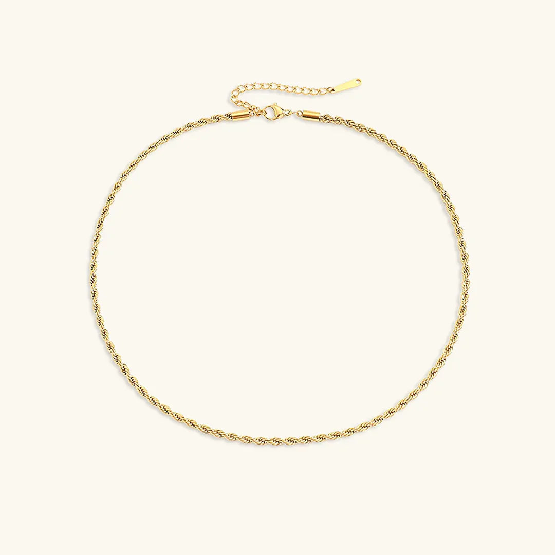 [Raffine]Bianca Rope Chain Gold Necklace