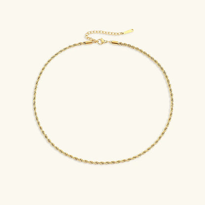 [Raffine]Bianca Rope Chain Gold Necklace