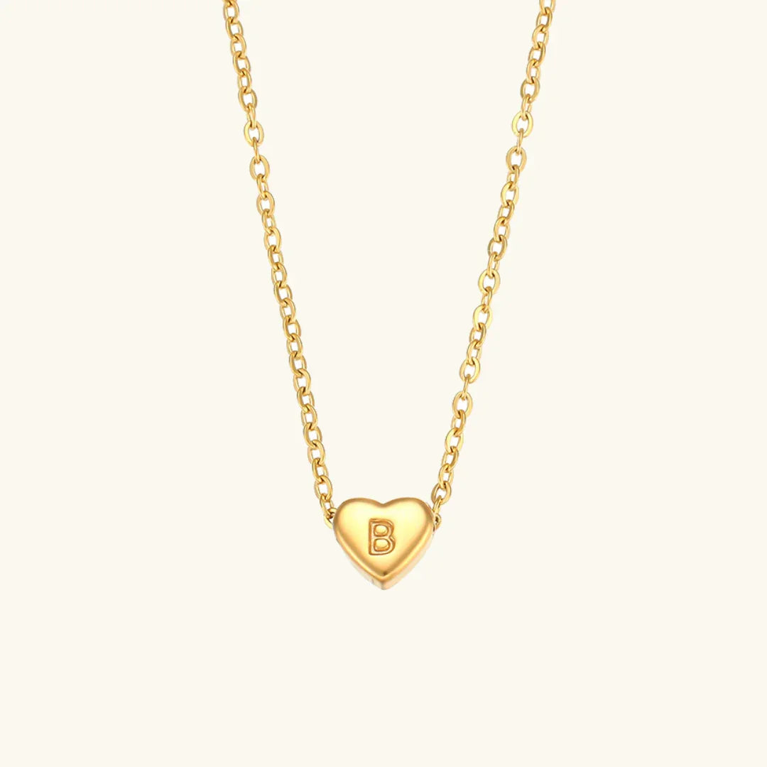 [Raffine]Heart Initial Gold Necklace