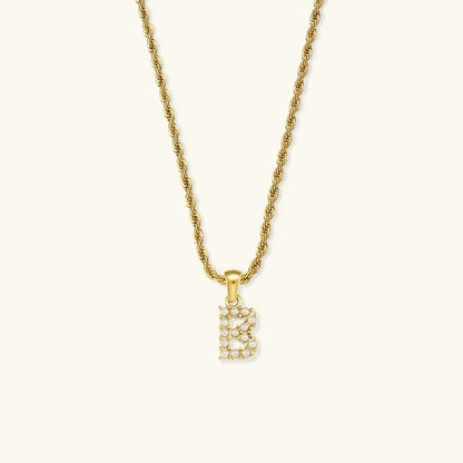 [Raffine]Elodie Initial Letter Pearl Necklace