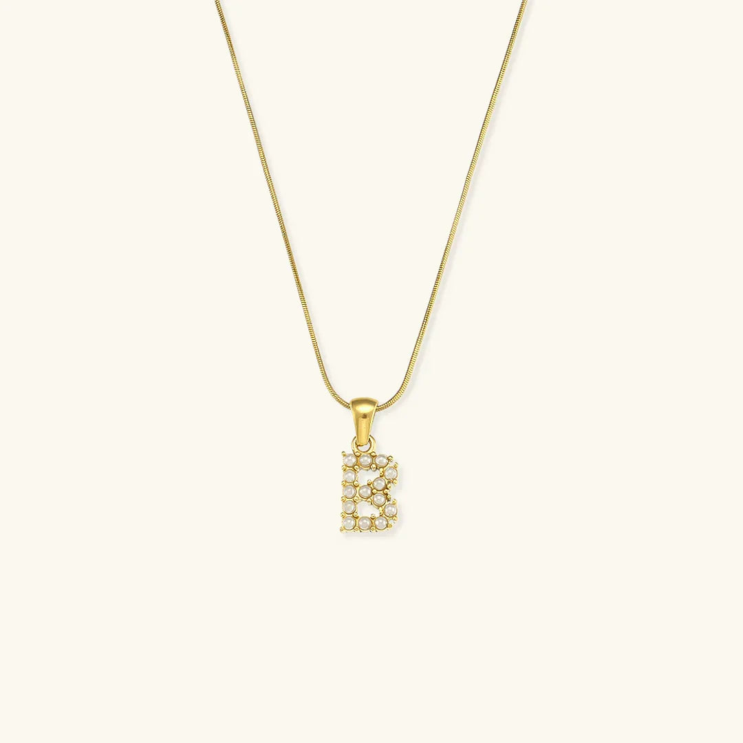 [Raffine]Augustine Initial Letter Pearl Necklace