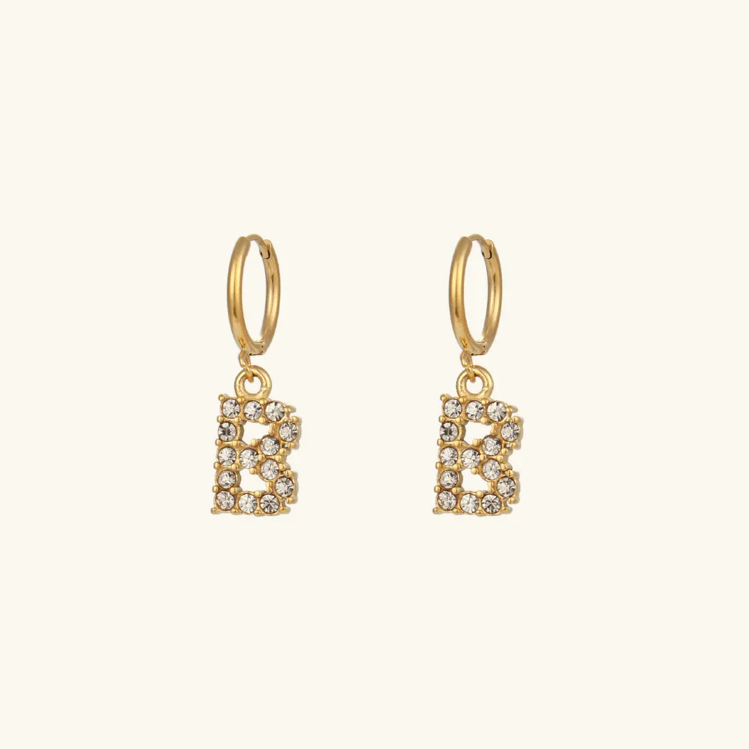 [Raffine]Wilhemina Initial Letter Earrings