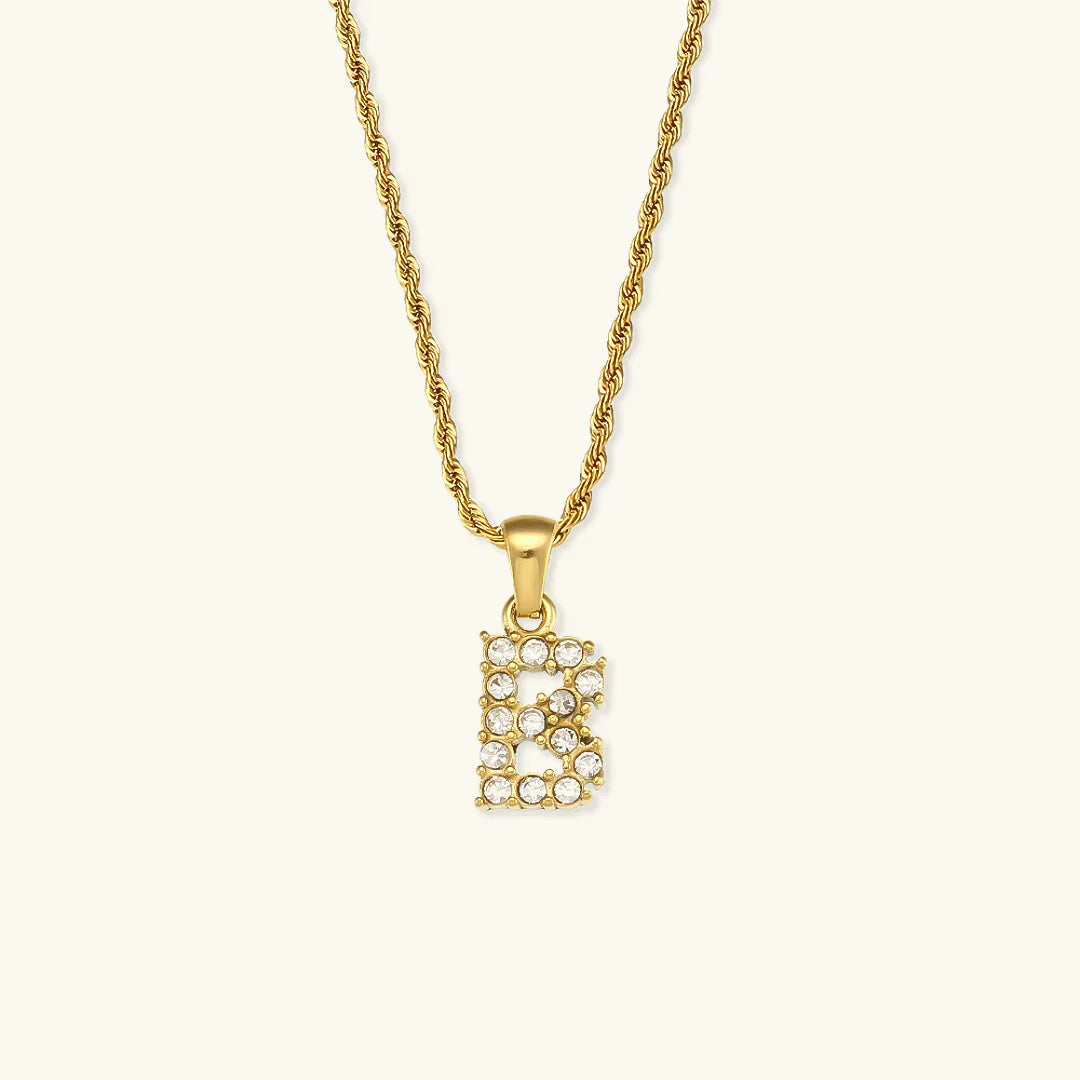 [Raffine]Maeve Letter Initial Diamond Necklace
