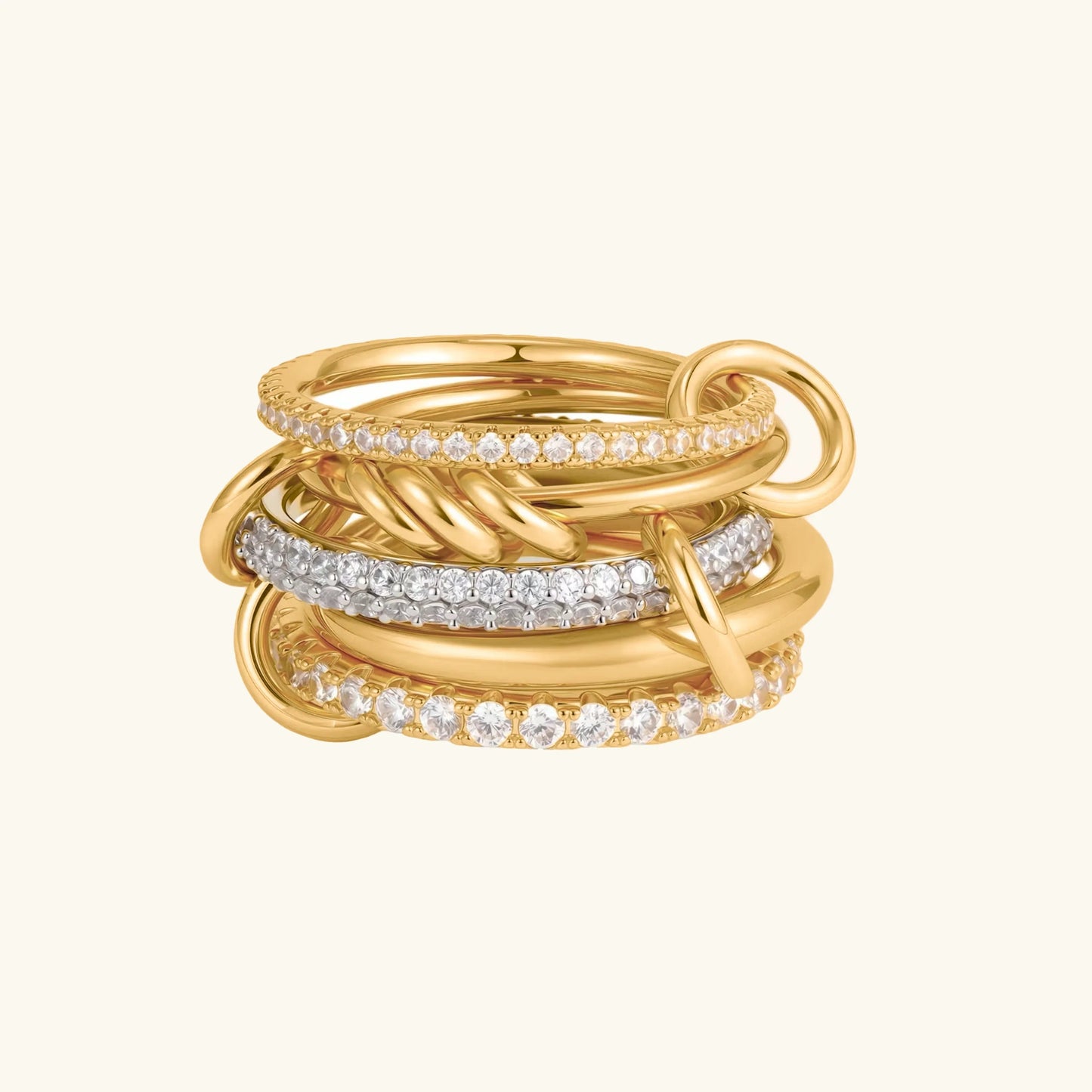 [Raffine]Blaise Stacked Diamond Ring