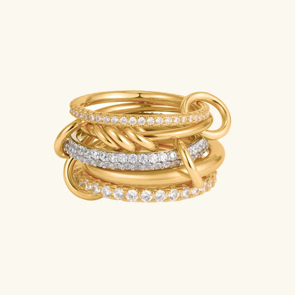[Raffine]Blaise Stacked Diamond Ring