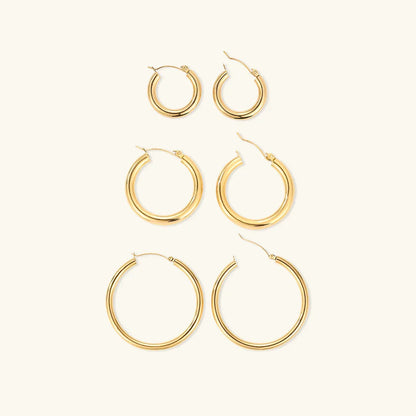 [Raffine]Broad Round Hoops