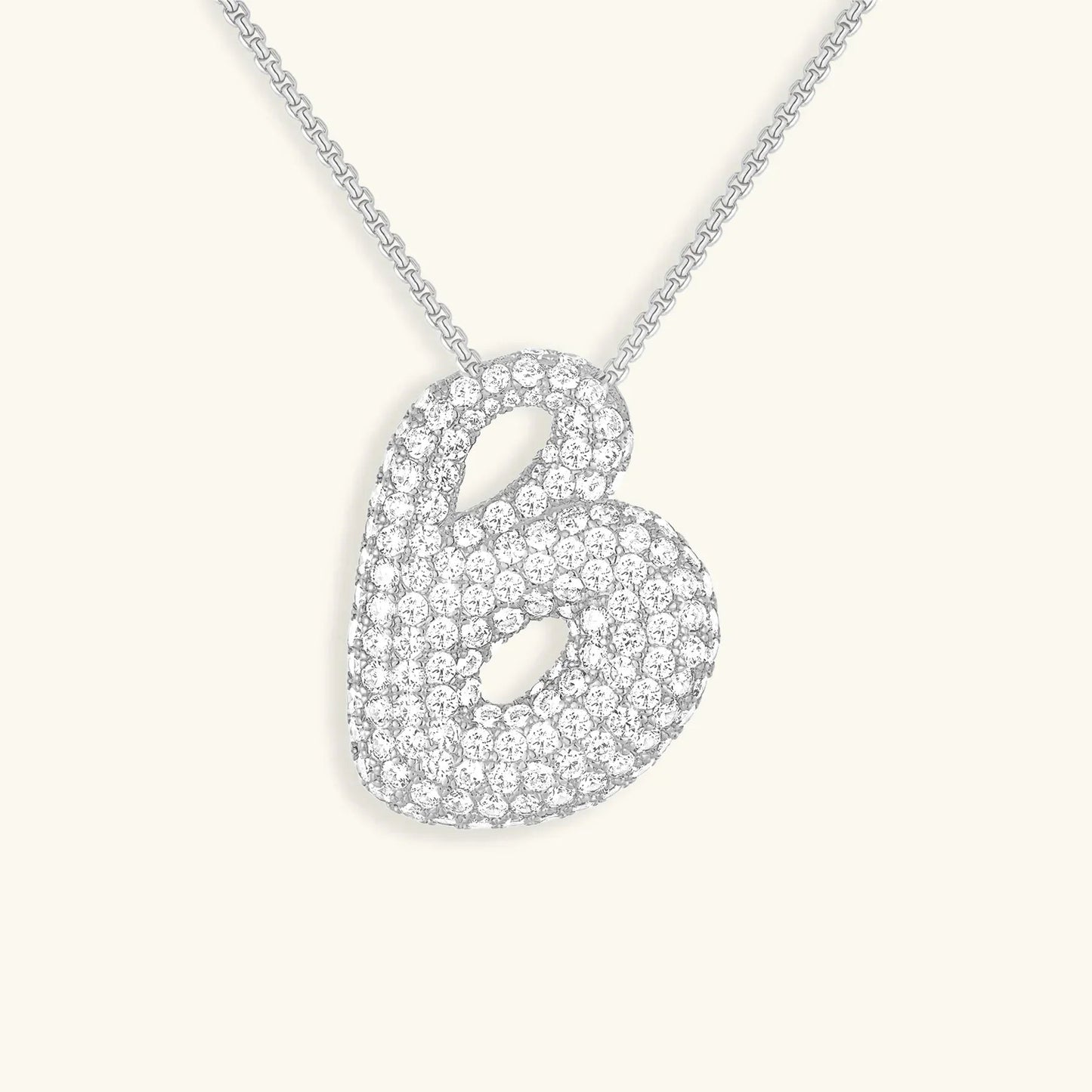[Raffine]Bubble Initial Diamond Necklace