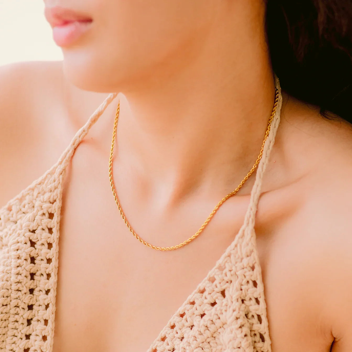 [Raffine]Calle Rope Chain Gold Necklace