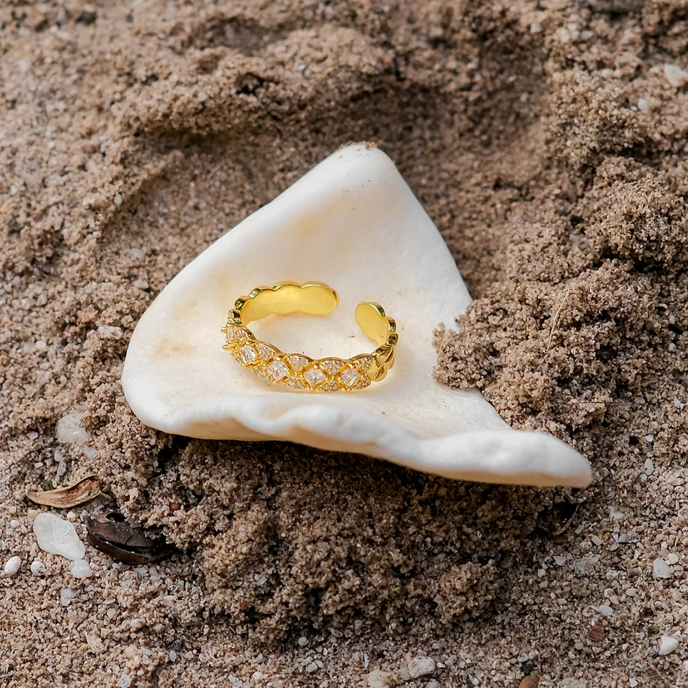 [Raffine]Camille Gold Patterned Ring