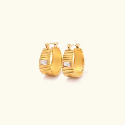 [Raffine]Carole Gold Hoop Earrings