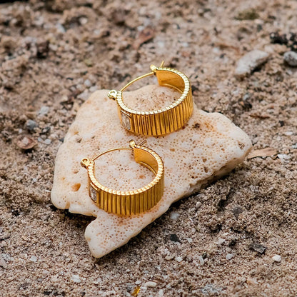 [Raffine]Carole Gold Hoop Earrings